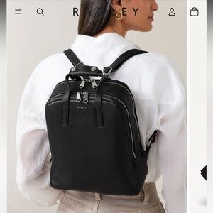 Radley Dukes Place Leather Backpack in Thunder Grey